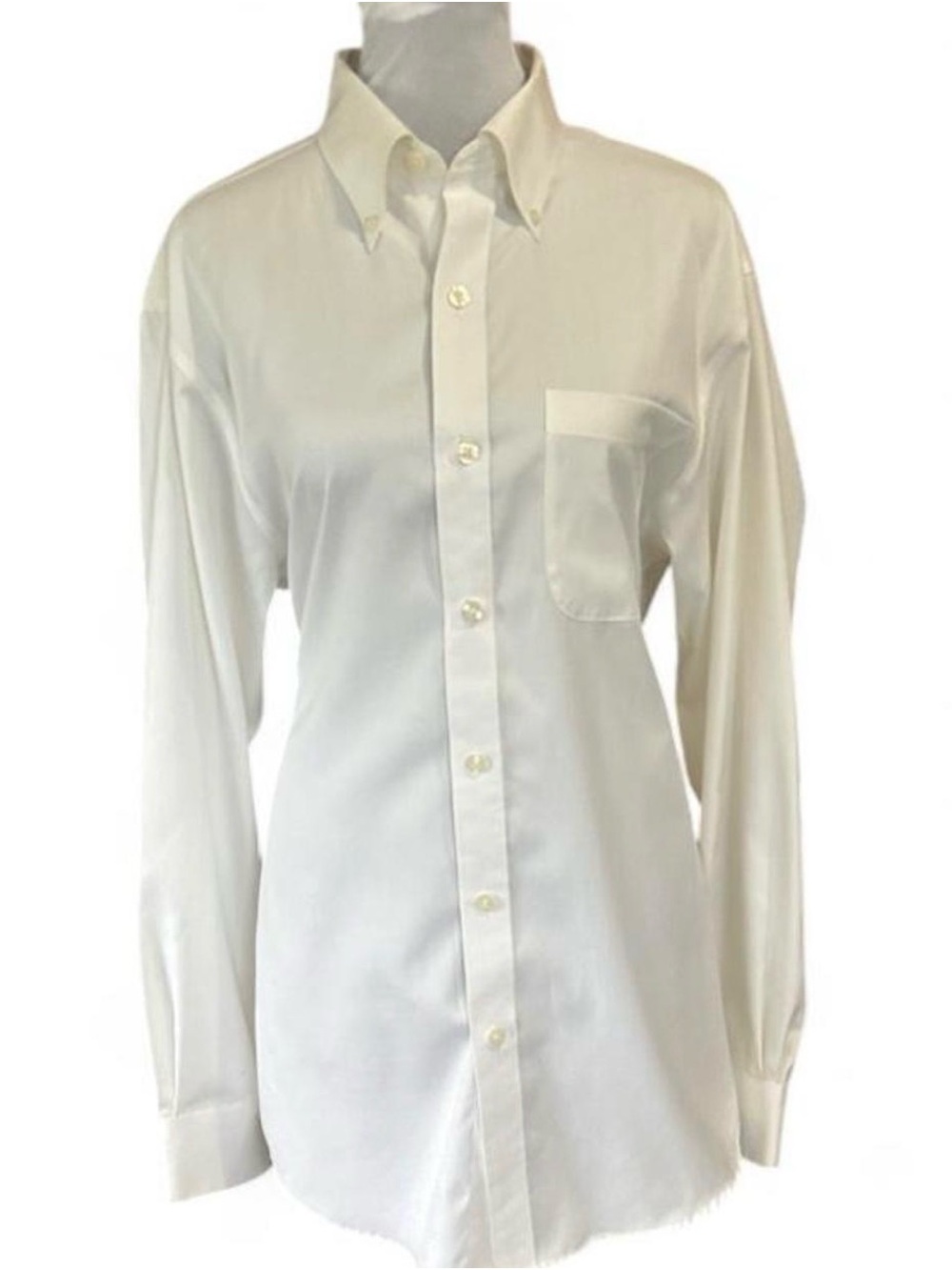 Claiborne White Long-Sleeve Button-Down Dress Shirt